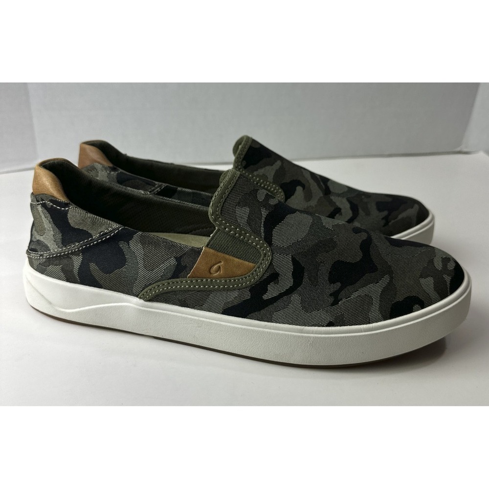 OLUKAI Lae'ahi Pa'i Camo Green Slip On Casual 10444-6ZKE Men's Shoes Size 11 - Picture 2 of 14